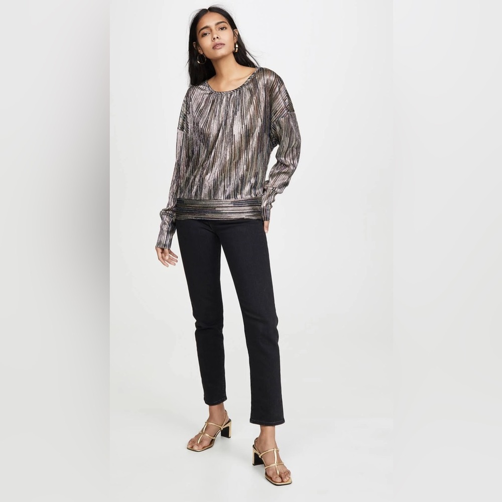 Ramy Brook Dori Metallic Striped Women's Top - Picture 4 of 11